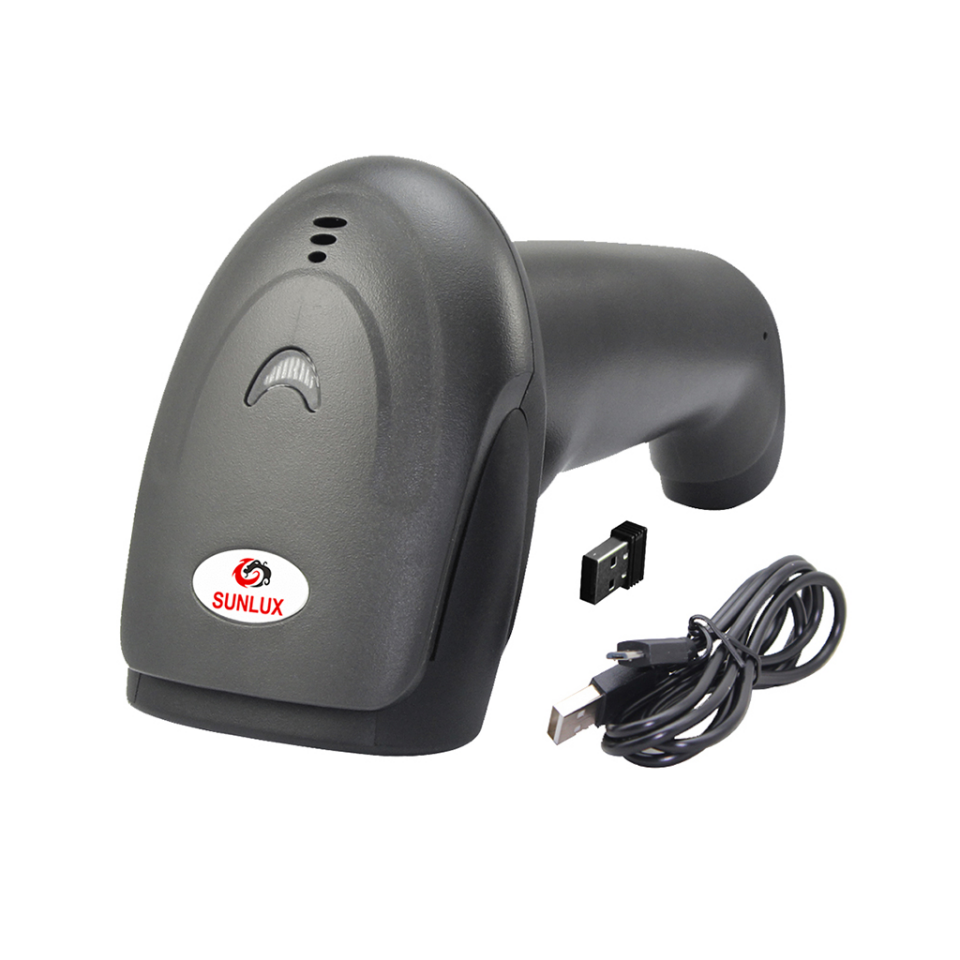 SUNLUX XL-9309B, EL Tipi, Laser, WiFi, Bluetooth, Kablosuz, 300Metre, 1D, Barkod Okuyucu