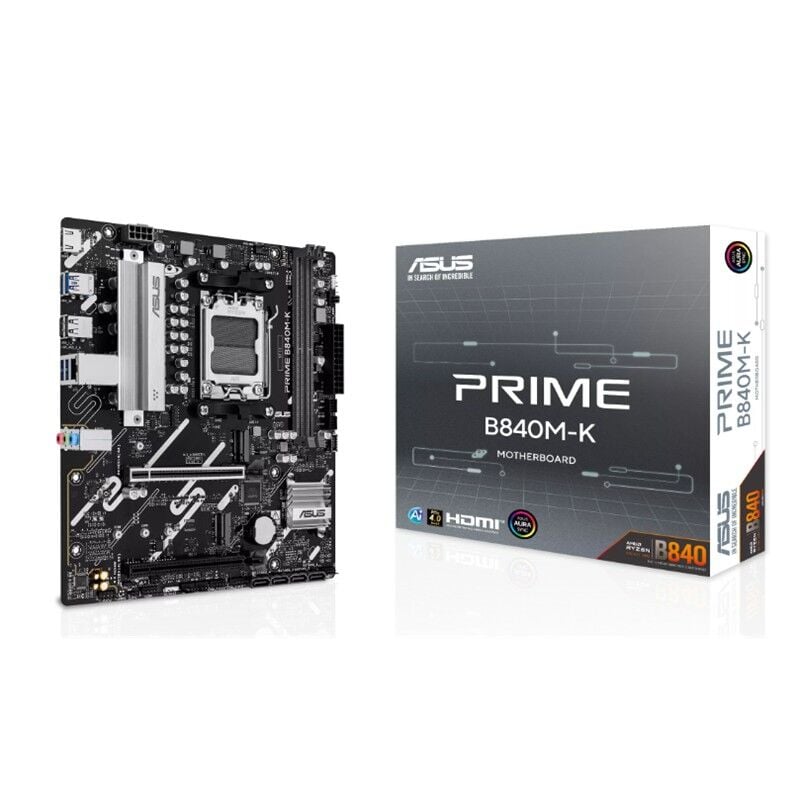 ASUS PRIME B840M-K DDR5 8000MHZ 1XHDMI 2XM.2 USB MATX AM5 (AMD AM5 9000/8000/7000 SERİLERİ İLE UYUMLU)