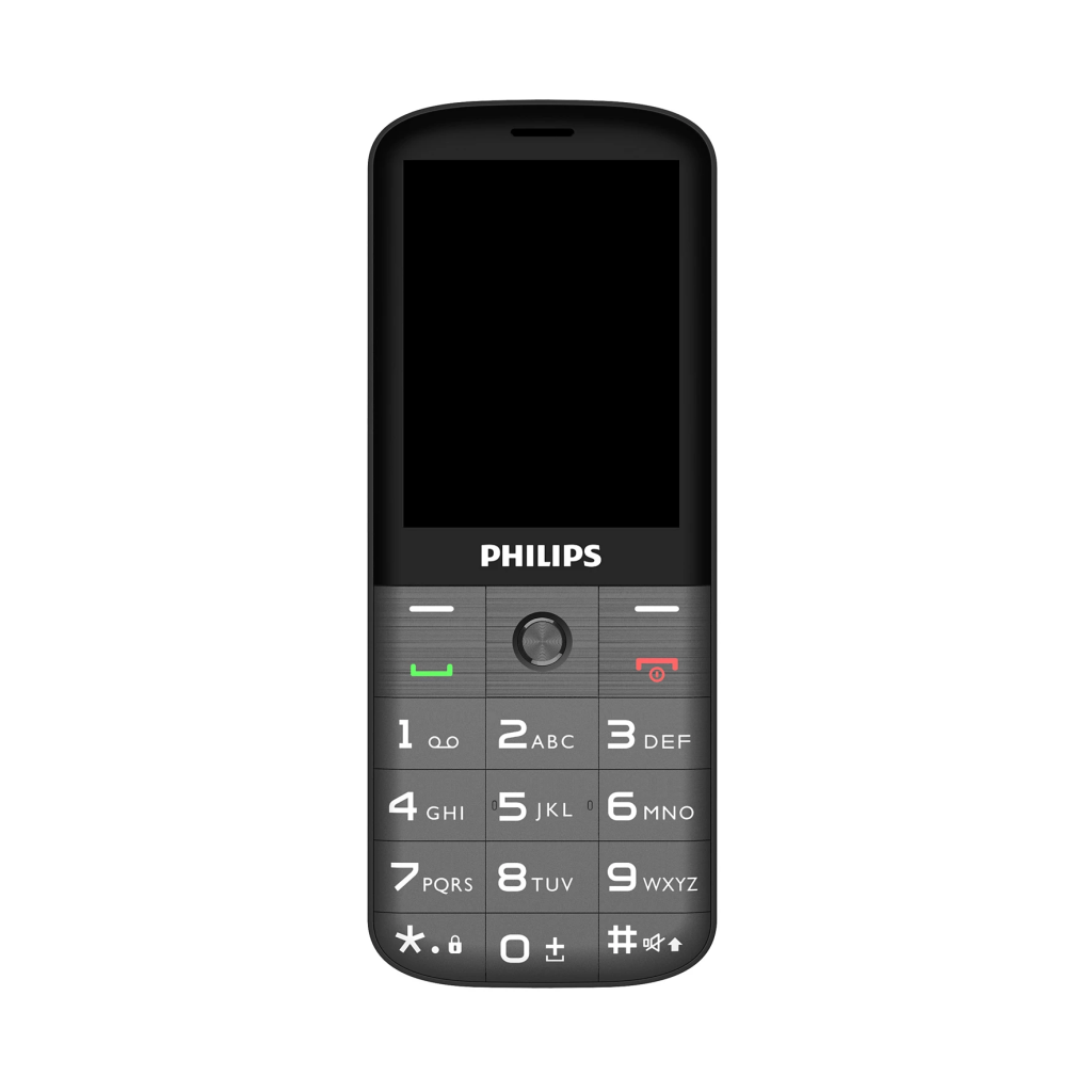 PHILIPS Xenium E227, 32Mb, Siyah, 32Mb Ram, 2,8inc Ekran, Arka Kamera, Çift Sim Desteği, FM Radyo, 1700mAh Pil, El Feneri, Türkiye Garantili
