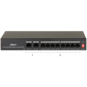 DAHUA PFS3010-8ET-65, 8 Port, MegaBit, PoE 65W, 2 Port Uplink, Yönetilemez, Masaüstü Switch