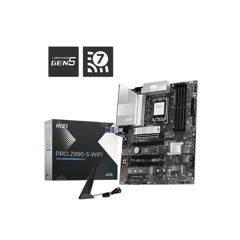 MSI PRO Z890-S WIFI DDR5 8600MT/S 1XHDMI 1XDP 1XUSB TYPE-C 3XM.2 ATX 1851P (INTEL ULTRA PROCESSORS SERIES 2)
