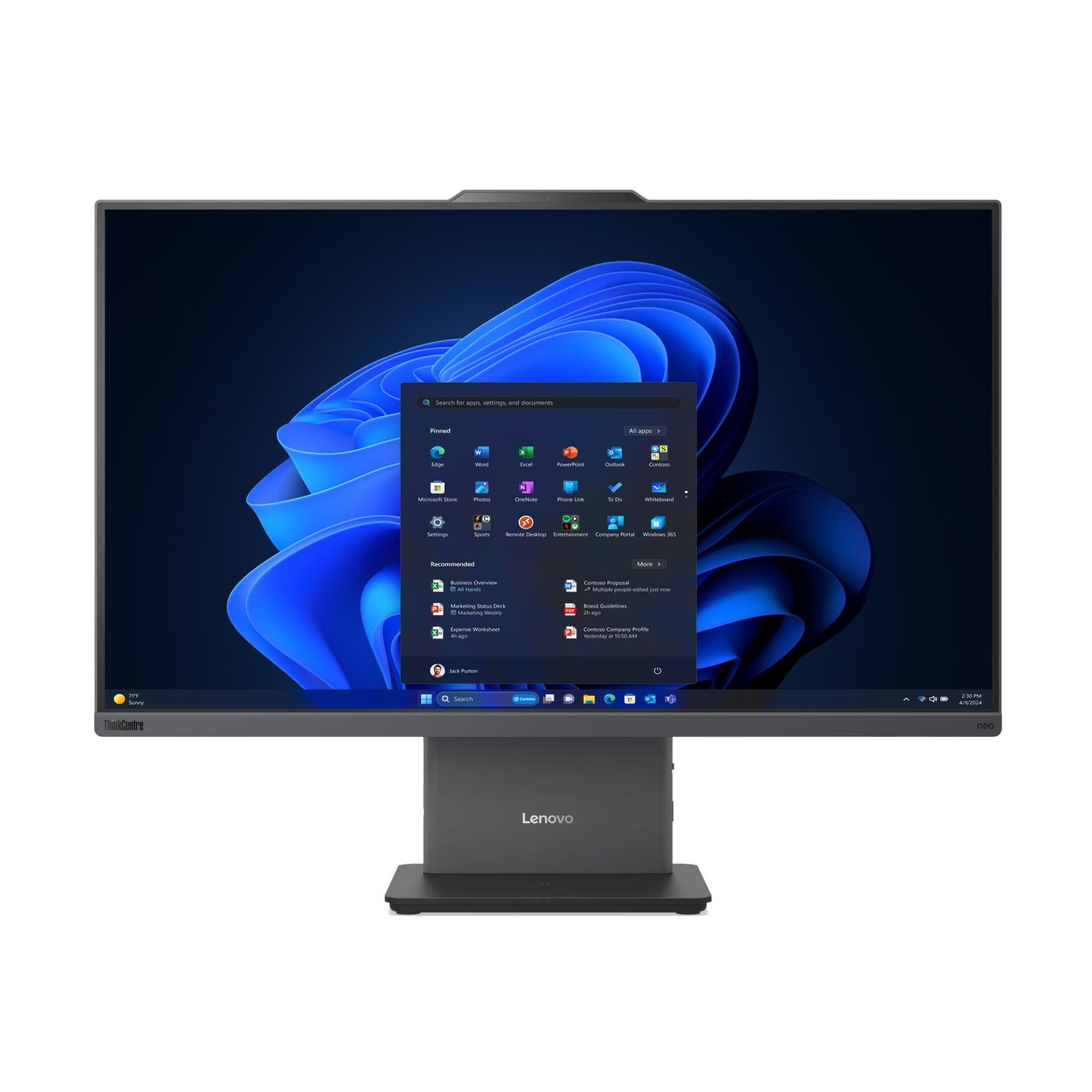 LENOVO 13QH000XTR NEO 50A ULTRA7 256V 16GB 512 SSD 23.8'' MULTI TOUCH FREDOOS ALL IN ONE PC