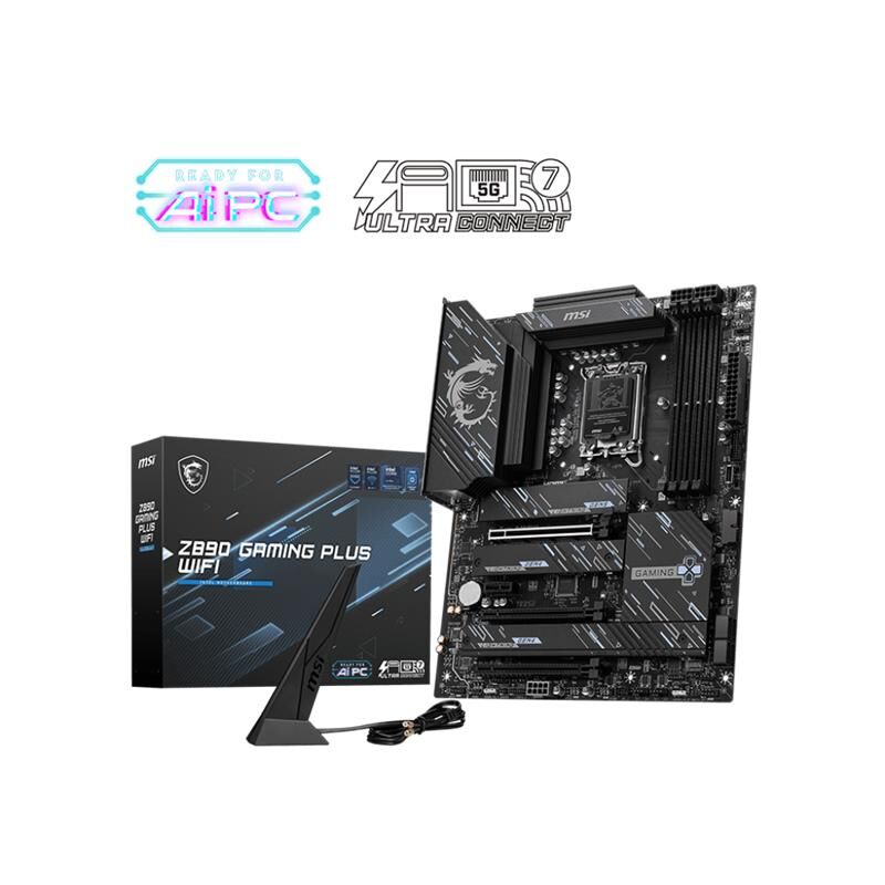 MSI Z890 GAMING PLUS WIFI DDR5 1XHDMI 1XDP 1XUSB TYPE-C 4XM.2 ATX 1851P INTEL ULTRA PROCESSORS SERIES 2)