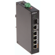 DAHUA PFS3106-4ET-60-V2, 4 Port, Megabit, PoE 60W, 1 Port Gigabit Uplink, 1 Port Gigabit SFP, Yönetilemez, Masaüstü Switch