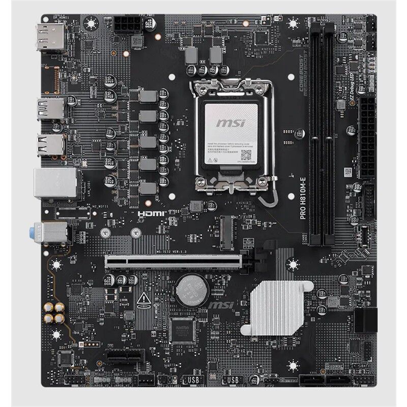 MSI PRO H810M-E DDR5 6400MT/S 1XHDMI 1XDP 1XM.2 USB 3.2 MATX 1851P (INTEL ULTRA PROCESSORS SERIES 2)