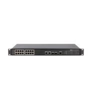 DAHUA PFS4218-16ET-240-V2, 16 Port, MegaBit, PoE 240W, 2 Port GigaBit Uplink, 2 Port GigaBit Combo SFP, Yönetilebilir, Rack Mount  Switch