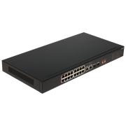 DAHUA S3218-16ET-135, 16 Port, Megabit, PoE 135W, 2 Port GigaBit Uplink, 2 Port GigaBit SFP, Longe Range 250Mt, Yönetilemez, Rack Mount Switch