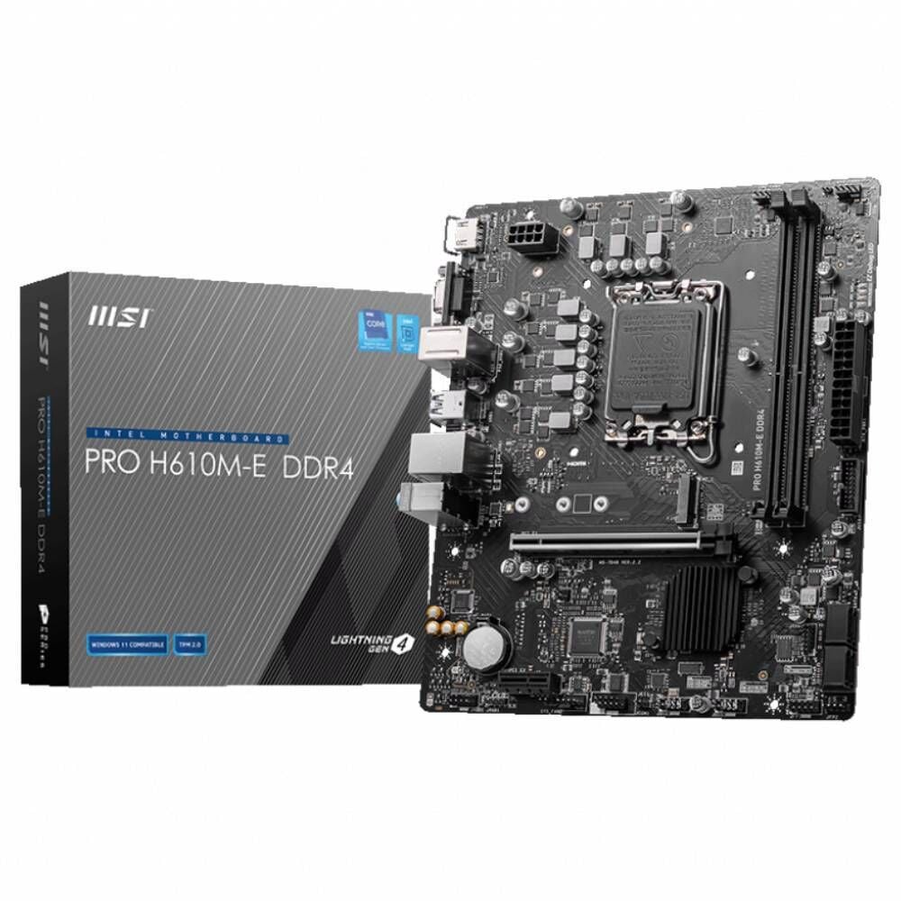 MSI PRO H610M-E H610 DDR5 Vga GLan mATX HDMI M2 USB3.2 1700p Anakart