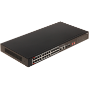 DAHUA S3226-24ET-240, 24 Port, MegaBit, PoE 240W, 2 Port GigaBit Uplink, 2 Port Gigabit Combo SFP, Longe Range 250Mt, Yönetilemez, Rack Mount Switch