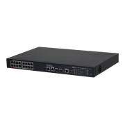 DAHUA S4220-16GT-240, 16 Port, Gigabit, PoE 240W, 2 Port Gigabit Uplink, 2 Port SFP Gigabit Combo, Longe Range 250Mt, Cloud Yönetilebilir, Switch