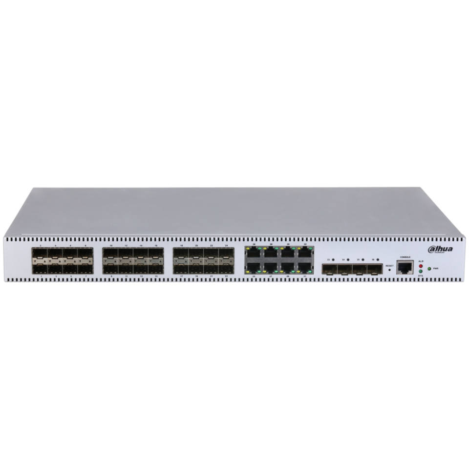 DAHUA S5436-24GF8GT4X, 36 Port, 24 Port  GigaBit  SFP, 8 Port Gigabit Lan, 4 Port 10 Gigabit SFP, Yönetilebilir, Switch