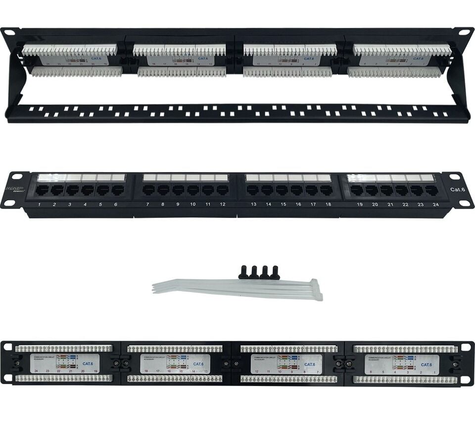 CAT6 UTP 24 PORT DOLU PATCH PANEL