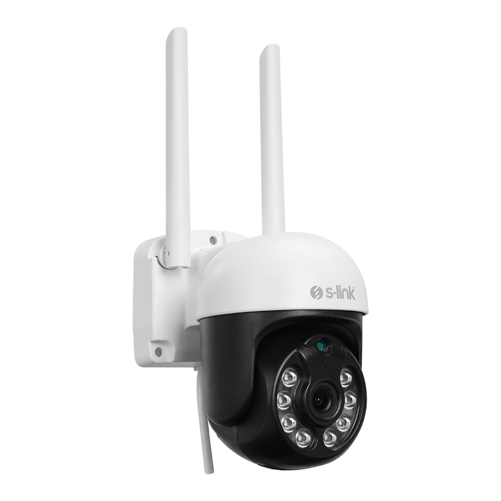 S-LINK SL-PTZ01, Akıllı Güvenlik Kamerası, WiFi, 3Mpix, 3,6mm Lens, 25m. Gece Görüşü, Hareket algılama, İki Yönlü Ses, Micro SD Kartlı, TUYA Yazılım
