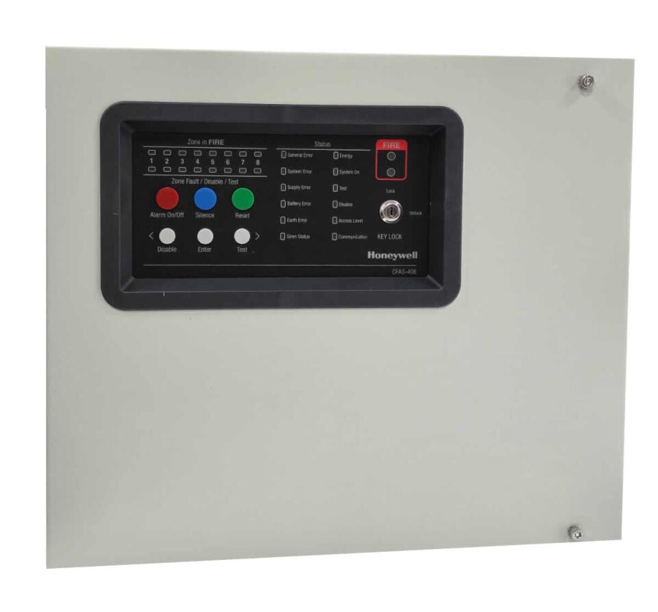 HONEYWELL CFAS-408 KONVANSİYONELYANGIN PANELİ 8 BÖLGE(METAL KASA)