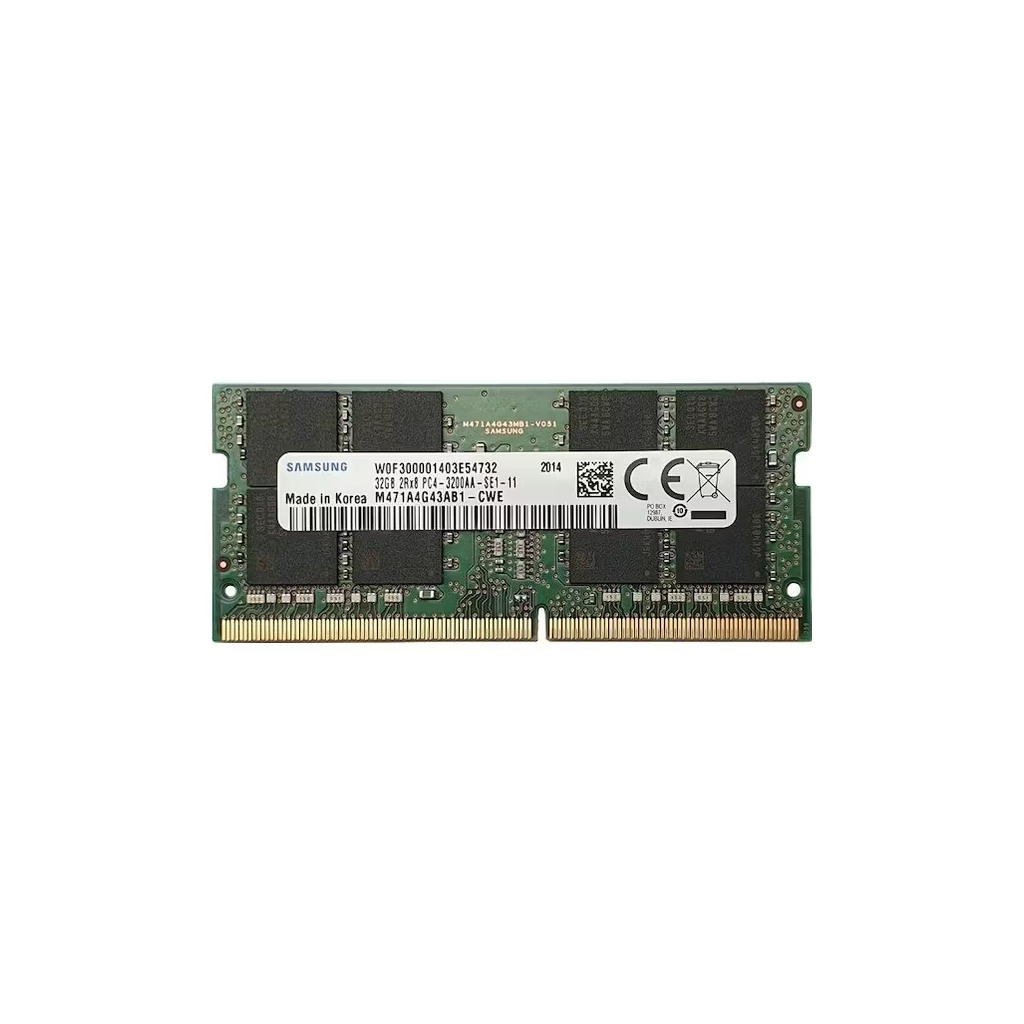 Samsung SAMSO3200/32, 32GB, DDR4, 3200MHz,  1.2V Notebook Ram (M471A4G43AB1-CWE)