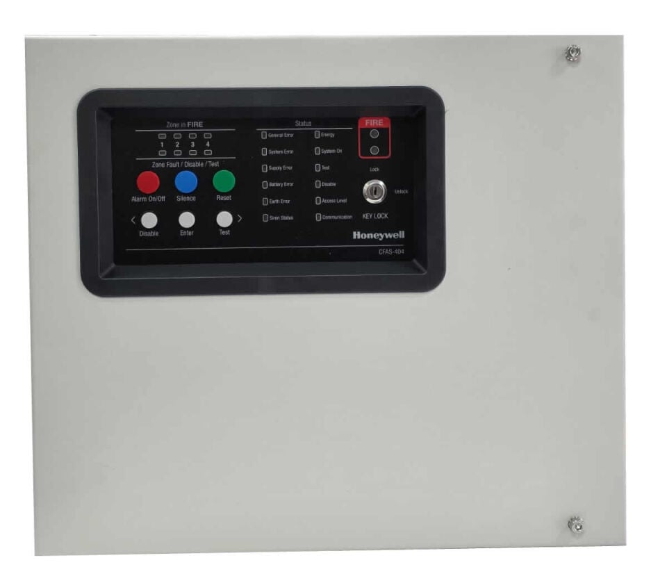 HONEYWELL CFAS-404 KONVANSİYONEL YANGIN PANELİ 4 BÖLGE(METAL KASA)