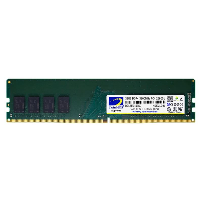 32 GB DDR4 3200MHZ TWINMOS DT MDD432GB3200DWO