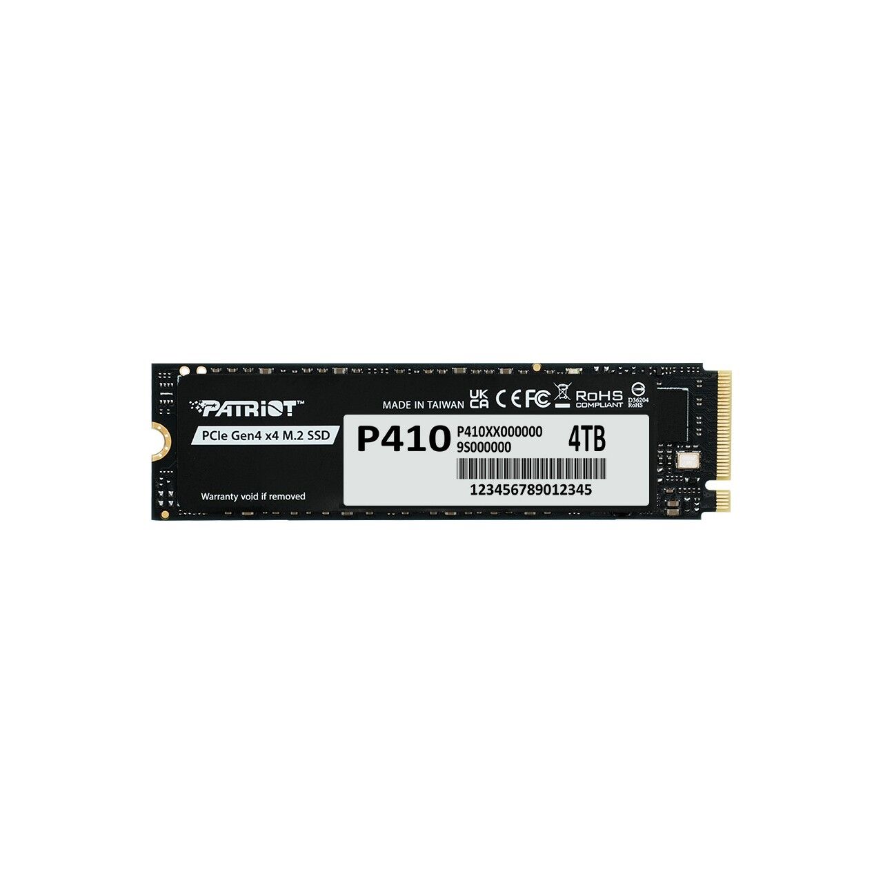 PATRIOT P410 4TB 5000/4500MB/s M2 PCIe GEN4 NVME SSD P410P4TBM28H