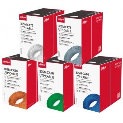 DAHUA PFM920-6UN-(PE) Outdoor Cat6 UTP 305 Metre 24AWG 0,53mm Network Kablosu Saf Bakır Siyah
