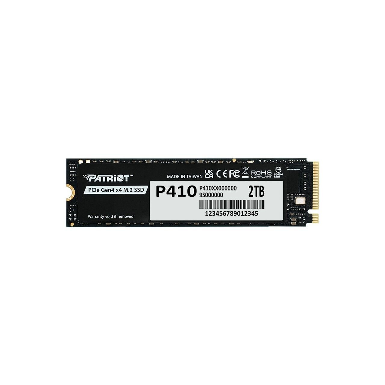 PATRIOT P410 2TB 5000/4500MB/s M2 PCIe GEN4 NVME SSD P410P2TBM28H