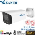 ZANUO ZN-IPC-B2410E-ZAS-L 4MP 2.7-13.5MM DUAL LİGHT+SMD+YAPAY ZEKA IP BULLET KAMERA (Dahili Mikrofon)