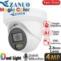 ZANUO ZN-IPC-E2412C-S2-L-2.8MM 4MP 2.8MM MAGİC COLOR IP DOME KAMERA (Dahili Mikrofon)
