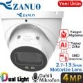 ZANUO ZN-IPC-E2410M-ZAS-L 4MP 2.7-13.5MM DUAL LİGHT+SMD+YAPAY ZEKA IP DOME KAMERA (Dahili Mikrofon)