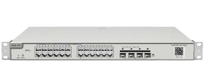 RUIJIE-REYEE RG-NBS3200-24GT4XS-P 24 Port Gbit 24 Port PoE+ 370W 4xSFP Uplink Rackmount Yönetilebilir (L2) Switch