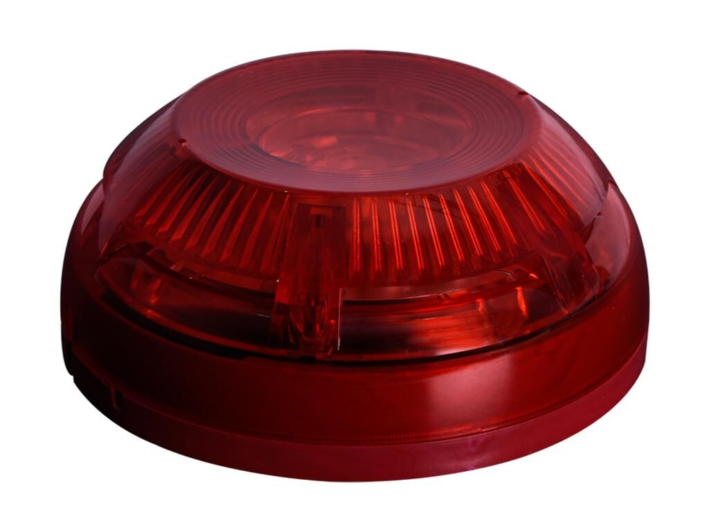 $ TEKNİM TFS-3192R KONVANSİYONEL FLAŞÖRLÜ YANGIN ALARM SİRENİ. KIRMIZI (EN-54 S