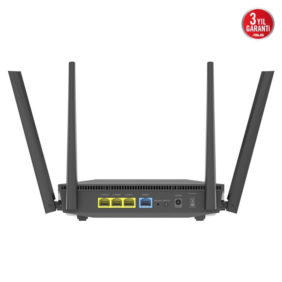ASUS RT-AX52 Pro, AX3000, 3 Port, 3000Mbps,  Dual Band, WİFİ 6, AiMesh, Extendable Router