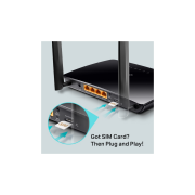 TP-LINK TL-MR150, 4Port, 300Mbps, 2,4Ghz WiFi, Masaüstü, LTE Micro Sim Kart Takılabilir 3G-4G Destekli Router