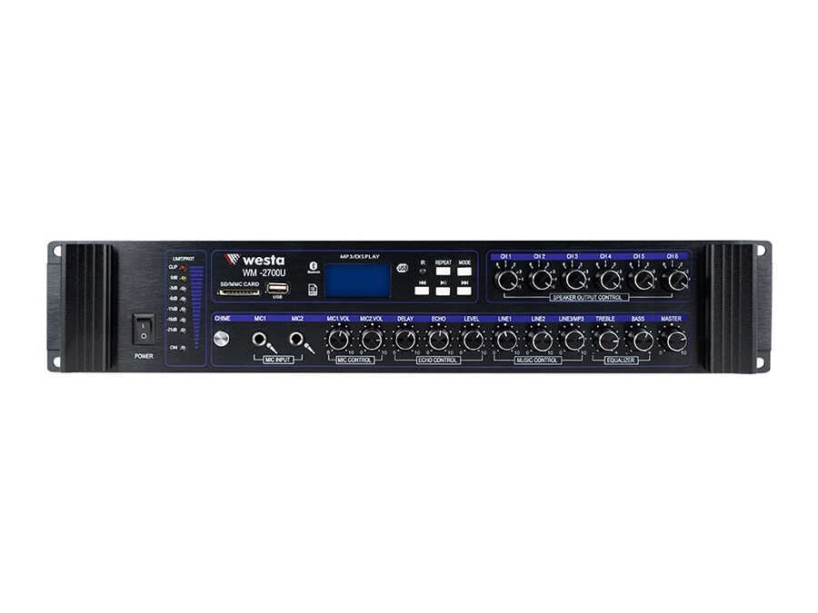 WESTA WM-2700U 6 Bölgeli 700W 100V Mikser Amfi