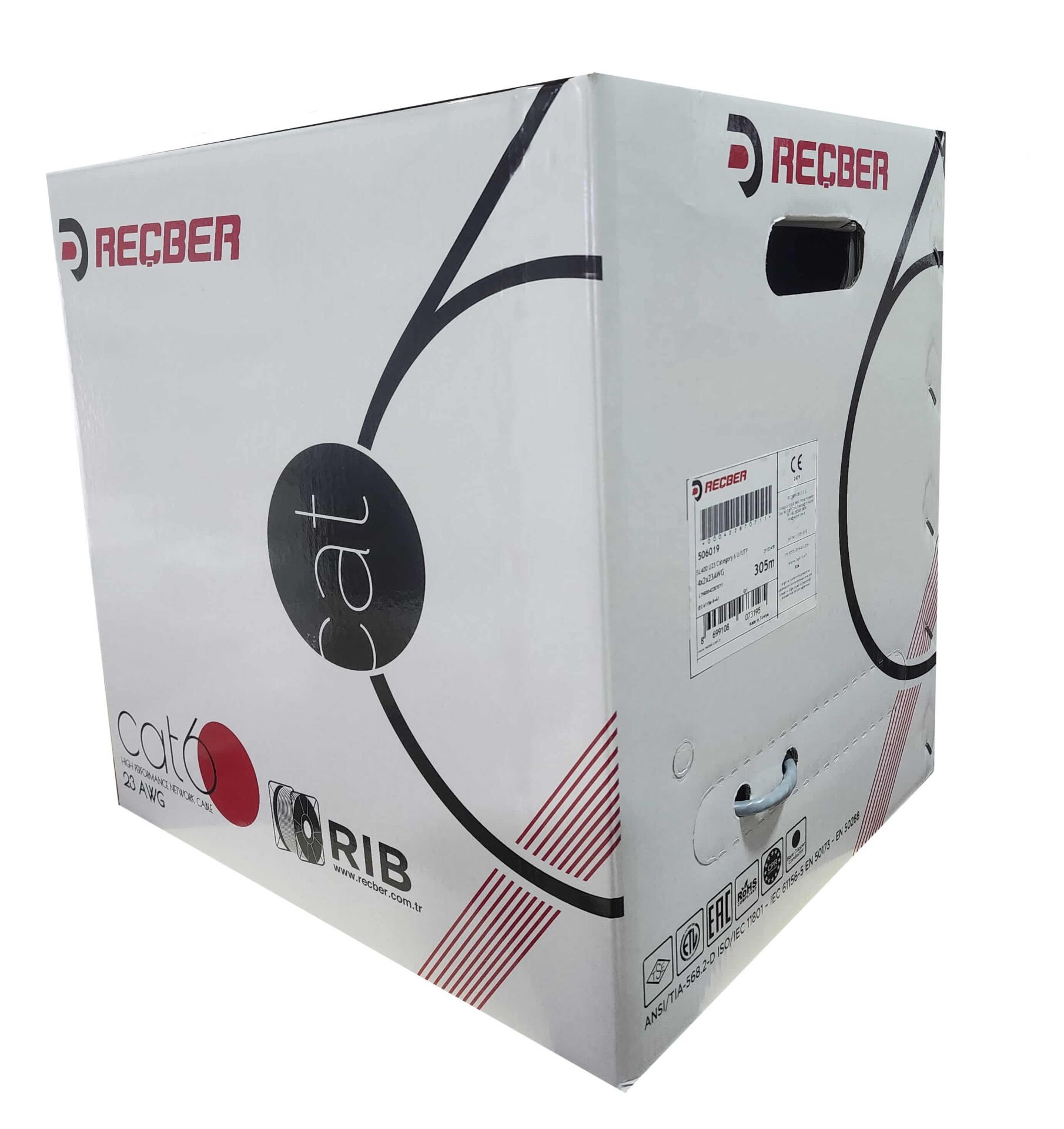 REÇBER 506019 SL400 U23 Category 6 U/UTP 4X2X23AWG CAT6 KABLO 305MT