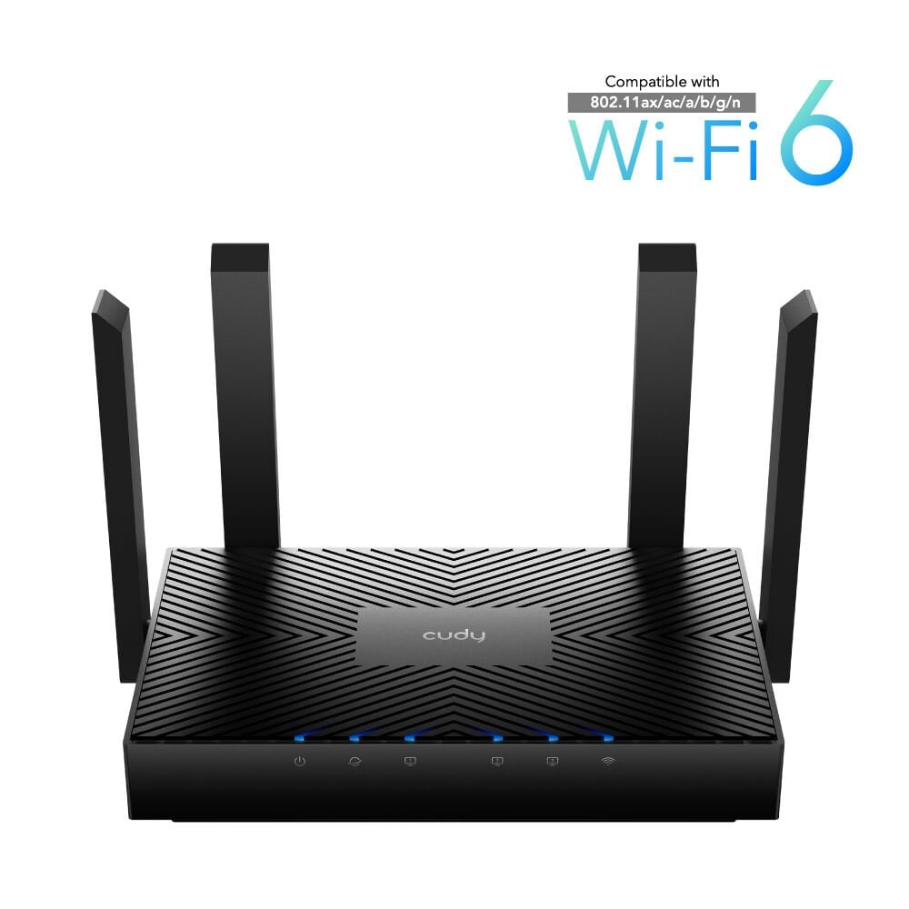 CUDY WR3000 4 Port 10/100/1000Mbps AX3000 4 Anten Masaüstü Router