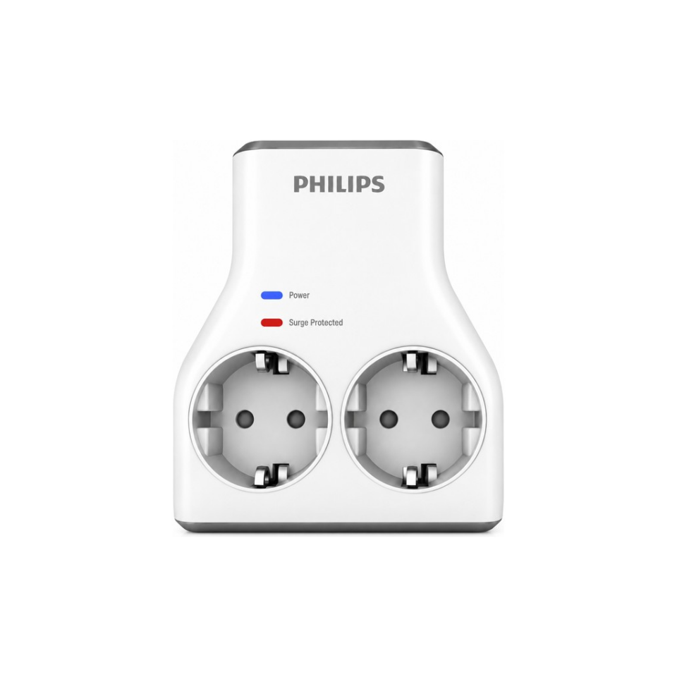 PHILIPS CHP7022W/62, 2li, Akım Korumalı Priz, 1140 Joules, (Beyaz)