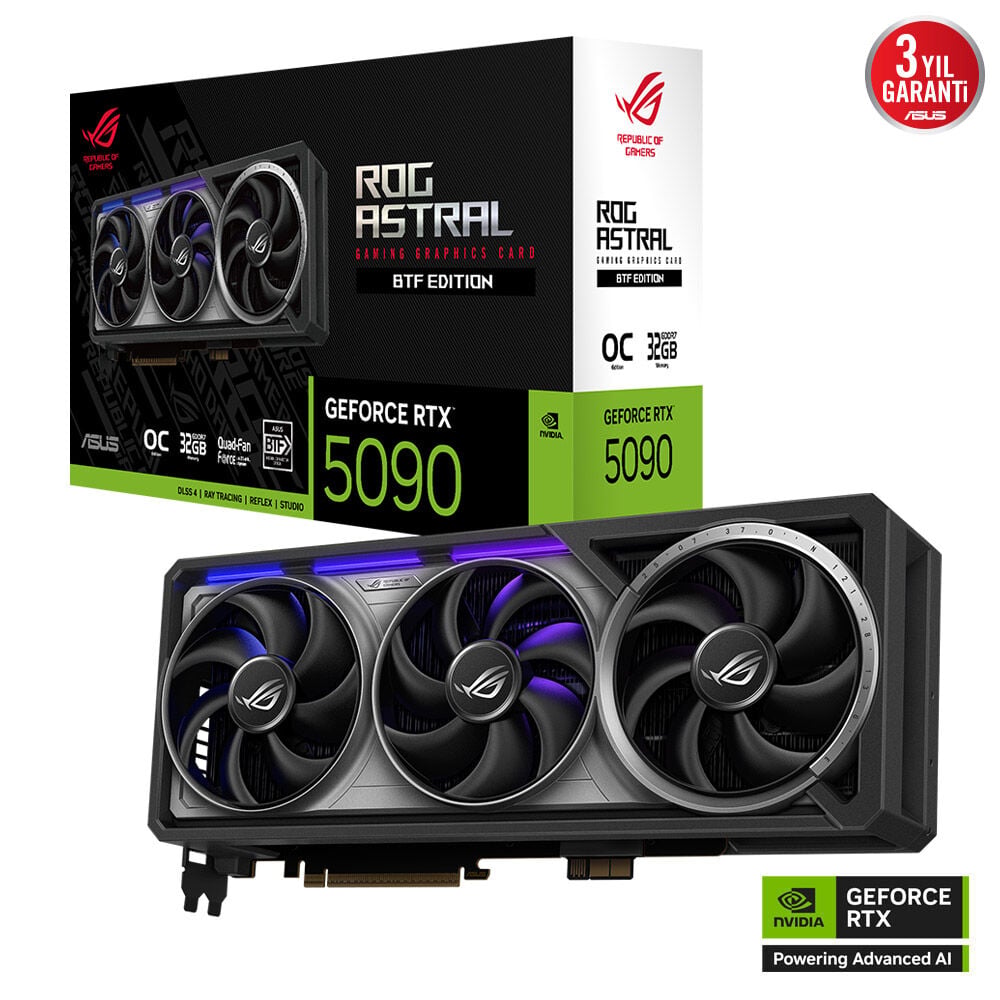 ASUS ROG-ASTRAL-RTX5090-O32G-GAMING BTF EDITION 32GB GDDR7 512Bit 3x DP 2x HDMI