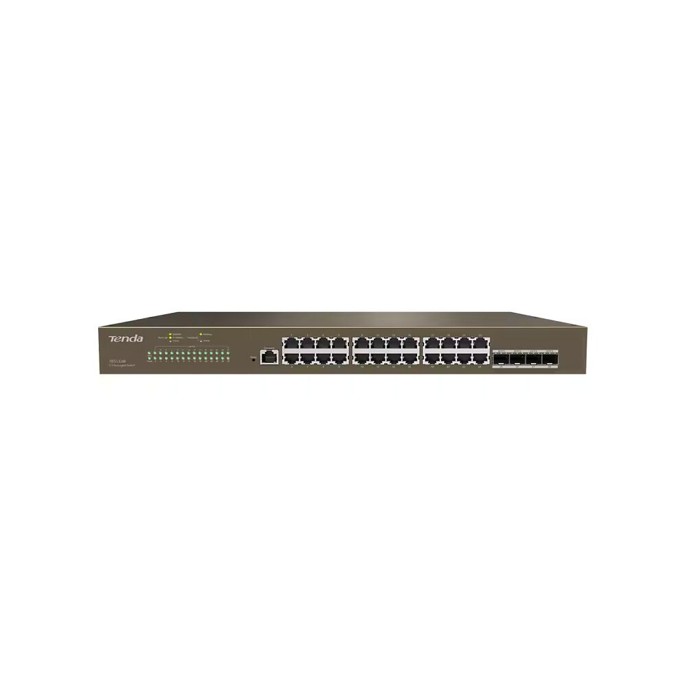 TENDA TEG5328F 24 PORT 10/100/1000 4 X SFP L3 YÖNETİLEBİLİR RACK MOUNT SWITCH
