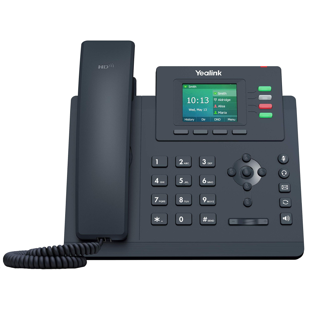 YEALINK SIP-T33G, Masaüstü, Kablolu IP TELEFON, Siyah, 2.4" Renkli Ekran, 2xGigaBit Ethernet Portu, PoE Destekli