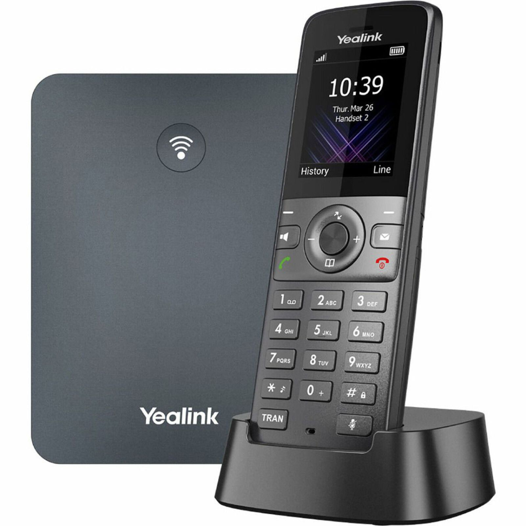 YEALINK W73P, W73H Dect Telefon ile W70B Baz İstasyonu, Kablosuz IP TELEFON, Siyah, 1.8" Renkli Ekran, 35 Saat Konuşma, 400 Saat Bekleme