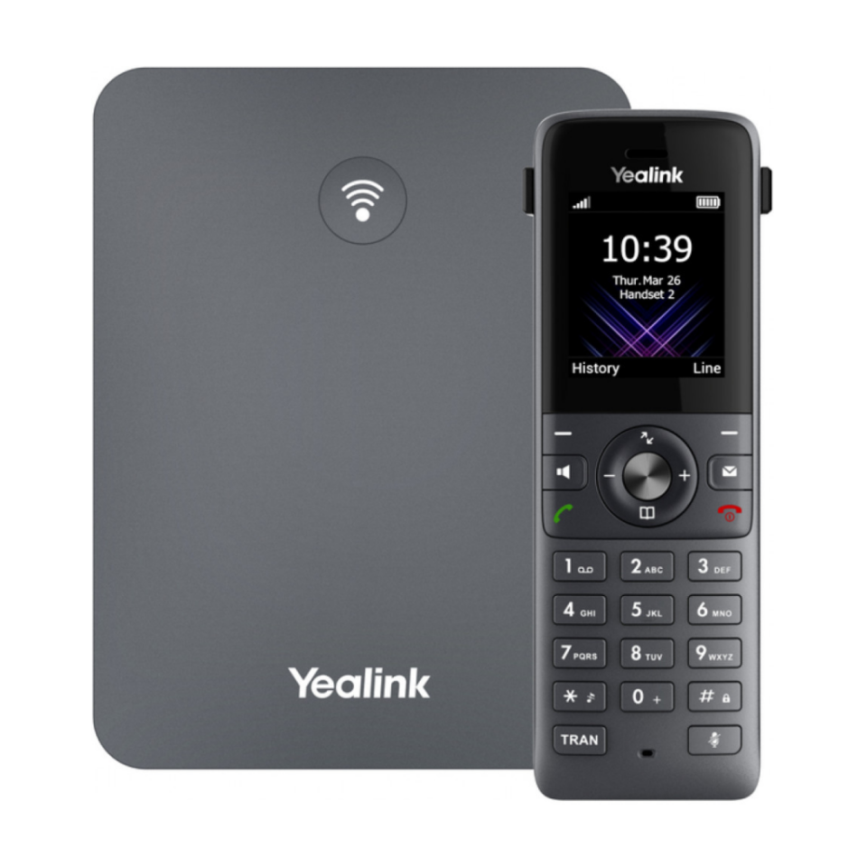 YEALINK W73P, W73H Dect Telefon ile W70B Baz İstasyonu, Kablosuz IP TELEFON, Siyah, 1.8" Renkli Ekran, 35 Saat Konuşma, 400 Saat Bekleme
