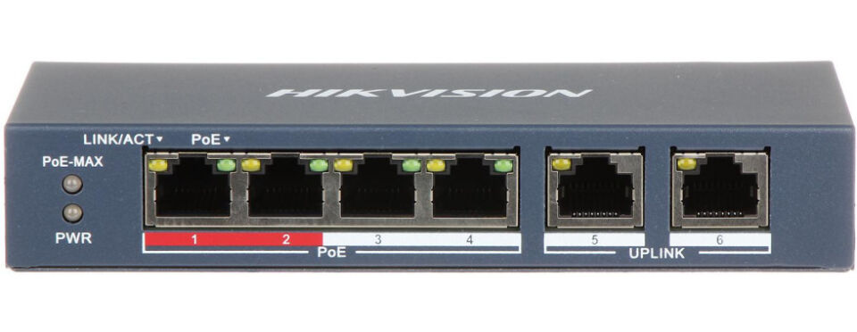 HİKVİSİON DS-3E0106P-E/M 10/100 4 PORT POE SWİTCH