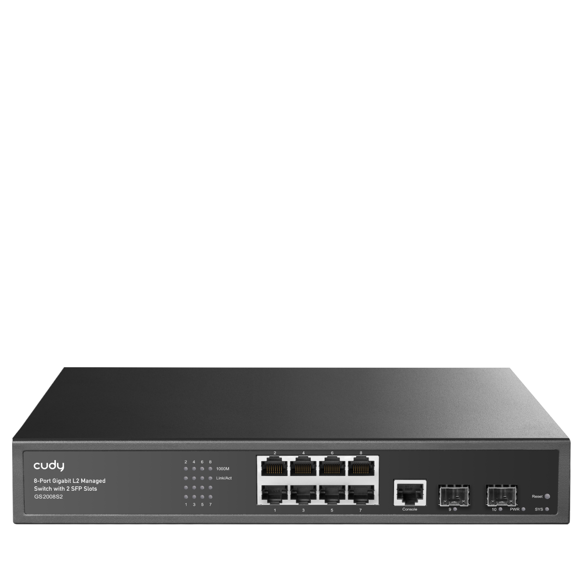 CUDY GS2008S2 8 Port Gbit 1xGbit+2xSFP Uplink Yönetilebilir (L2) Switch