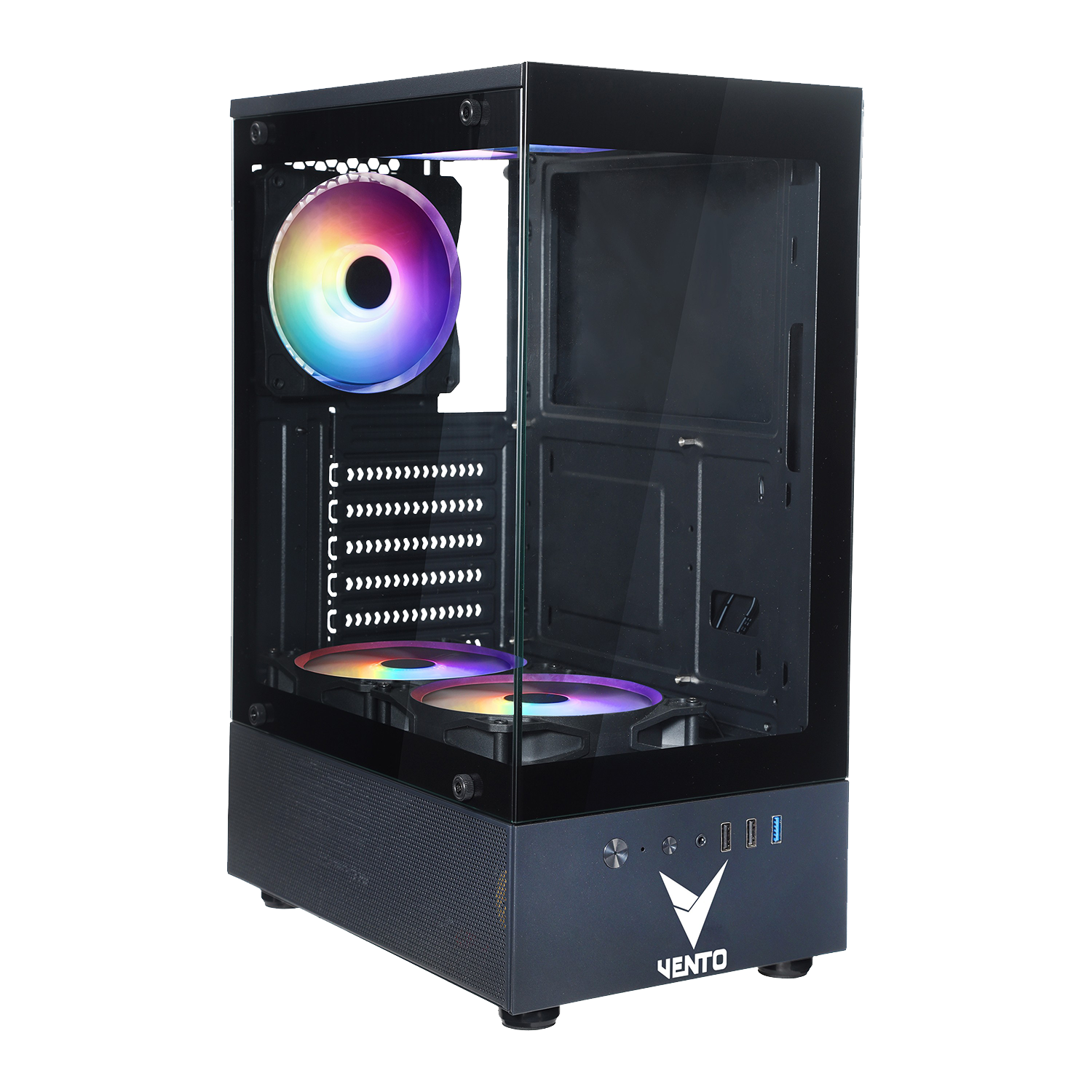 VENTO VG2803F 650W 80+ Siyah Temper Camlı Mid Tower ATX Kasa