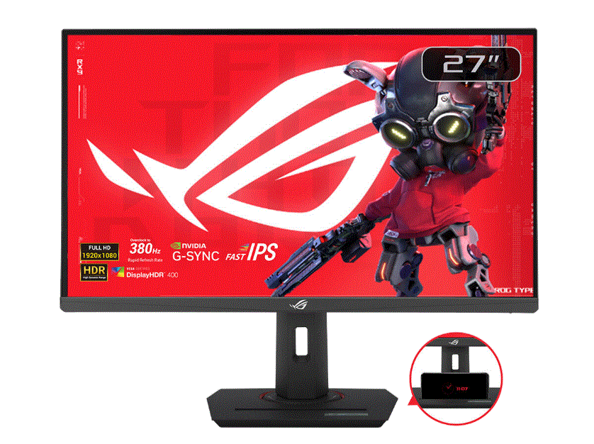 ASUS ROG Strix XG279CNS 27'' Fast IPS 0.3ms 380Hz FullHD 1920x1080 HDMI DP Siyah Monitör