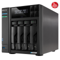 ASUSTOR AS6704T, 4Gb DDR4 Ram, 4 Yuvalı (4x22TB Destek), 4xM.2, PCI-e, 2x2.5GbE Network, 2xUSB 3.2, Tower NAS (Yedekleme) Cihazı