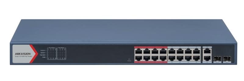 HIKVISION DS-3E1318P-EI 18 Port Mbit 16 PORT POE 230W 2xCombo Uplink Yönetilebilir Smart Switch