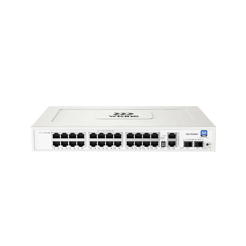 WI-TEK WIKING WK-PS328GF 24 PORT 10/100/1000 24 PORT POE 2 PORT UPLINK +2 SFP 285W YONETILEMEZ RACK MOUNT SWITCH