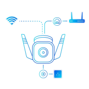 TP-LINK Tapo TC65 (C310), 3,0Mpix, İç ve Dış Mekan, IP66, WiFi, 30Mt. Gece Görüşü, İki Yönlü Ses Güvenlik Kamerası