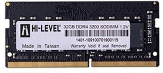 HI-LEVEL HLV-SOPC25600D4/32G 32GB (Tek Parça) DDR4 3200Mhz Notebook Bellek