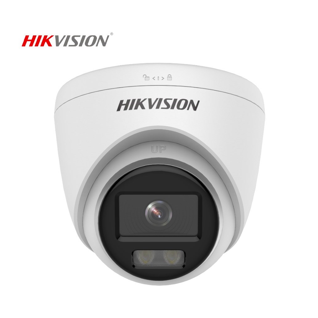 HIKVISION DS-2CD1327G0-LUF 2Mpix, 2,8mm Lens, H265+, 30Mt Gece Görüşü, Dahili Mikrofon, Color Vu Lite, Full Time Color, Dome IP Kamera